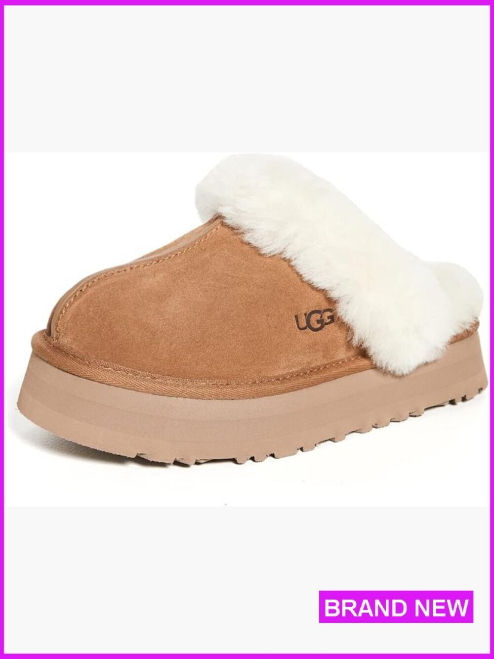 Shearling Suede Platform Slippers Cozy Cushioned Retro Slip-On Maximalist